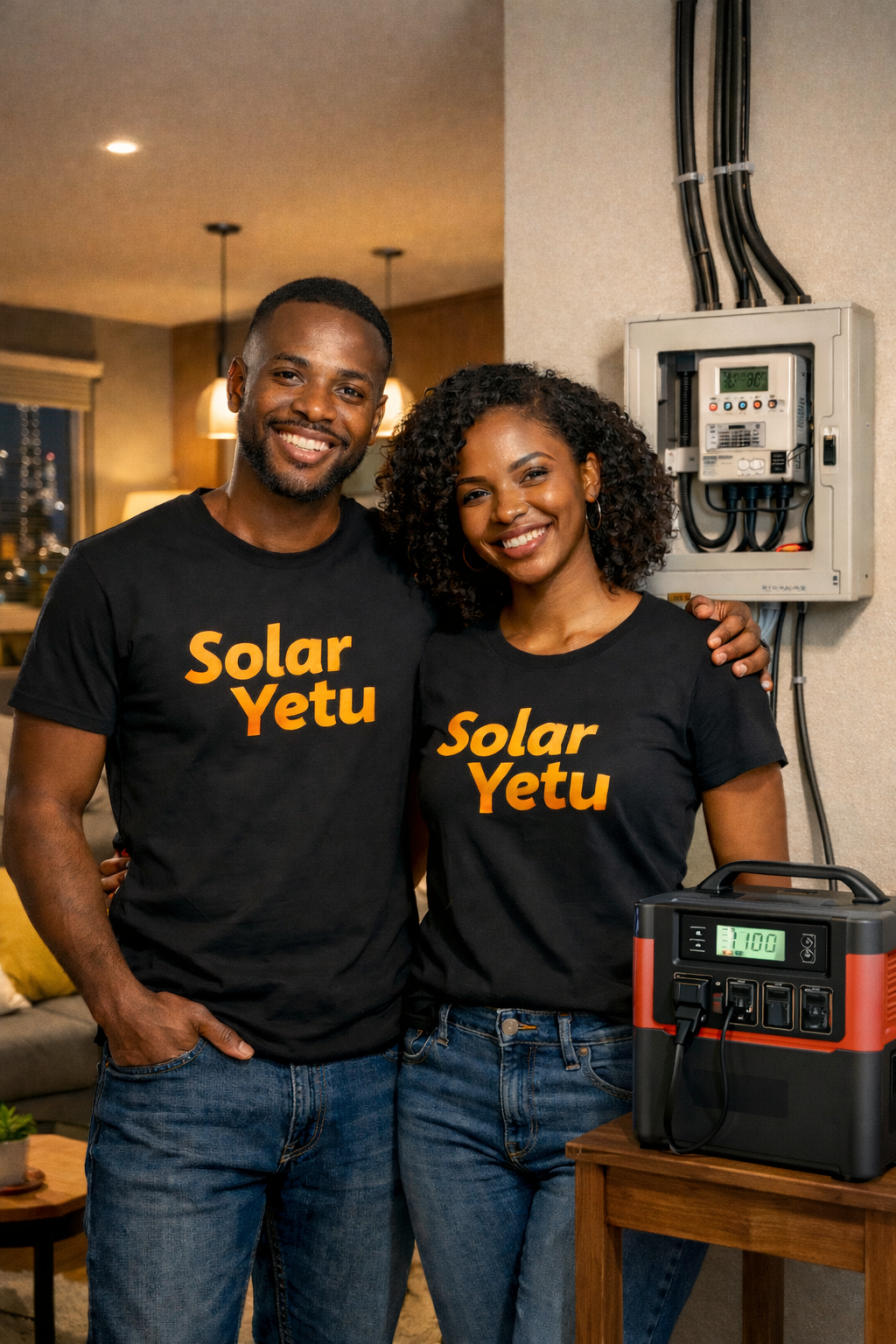 Modern home with solar panels on the roof